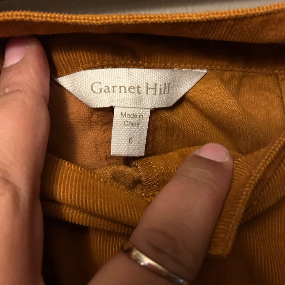 Garnet Hill skirt - “Evette mini-corduroy” in a warm rust color 100% cotton - Picture 4 of 9